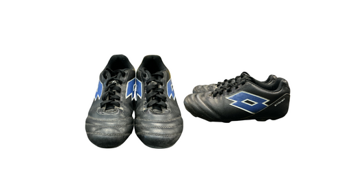 Vist Large View of Product Image Which is Used Lotto Soccer Cleats Black Junior 02