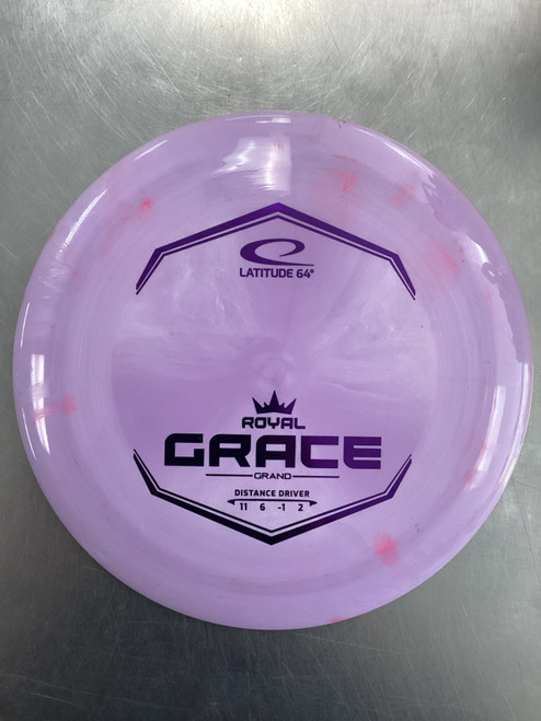 Vist Large View of Product Image Which is Used Latitude 64 ROYAL GRAND GRACE Disc Golf Driver Purple 174g