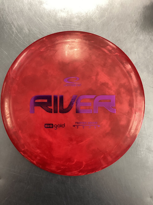 Vist Large View of Product Image Which is Used Latitude 64 RIVER Disc Golf Driver Red