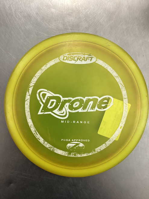 Vist Large View of Product Image Which is Used Discraft DRONE Disc Golf Mid Range Yellow 177g