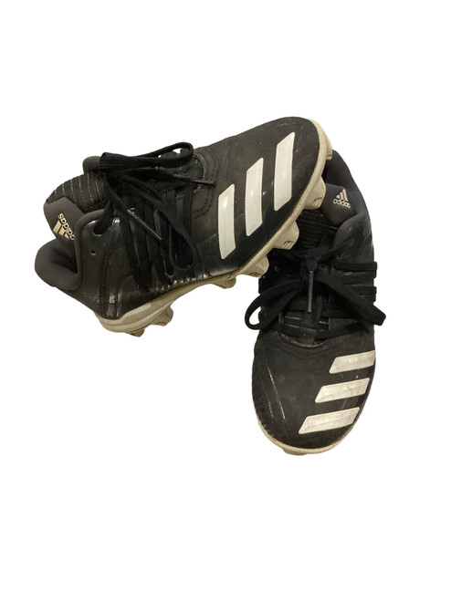 Vist Large View of Product Image Which is Used Adidas Soccer Cleats Black And White Youth 12.0