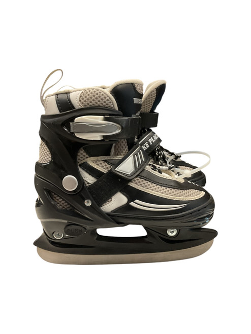 Vist Large View of Product Image Which is Used Lake Placid ADJUSTABLE 10-13 Junior Hockey Skate Black Adjustable