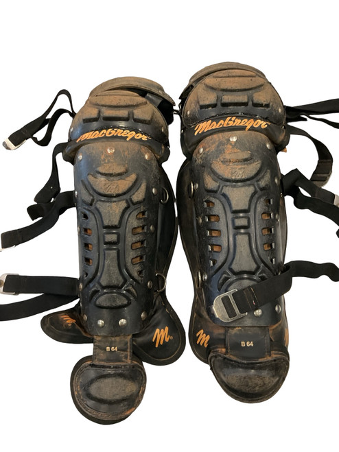 Vist Large View of Product Image Which is Used, MacGregor, Catchers, Leg Guards, Black, Youth