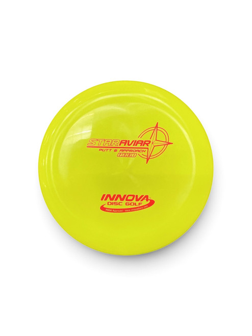 Vist Large View of Product Image Which is Used Innova AVIAR Disc Golf Putter Yellow