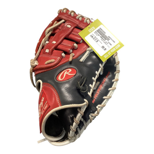 Vist Large View of Product Image Which is Used Rawlings BREAKOUT 12.5 BB/SB First Base RH Throw Red And Navy Blue 12 1/2"