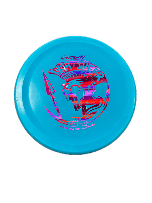 Vist Large View of Product Image Which is Used Gateway WAR SPEAR Disc Golf Putter Carolina Blue