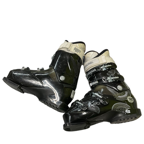 Vist Large View of Product Image Which is Used Rossignol KIARA Womens DH Ski Boot Black 255 MP - M07.5 - W08.5