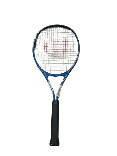 Vist Large View of Product Image Which is Used Wilson ENERGY XL Adult Tennis Racquet Royal Blue 4 1/2"