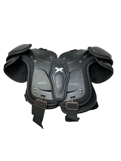 Vist Large View of Product Image Which is Used Xenith FLYTE 2 FB Shoulder Pads Black Youth MD