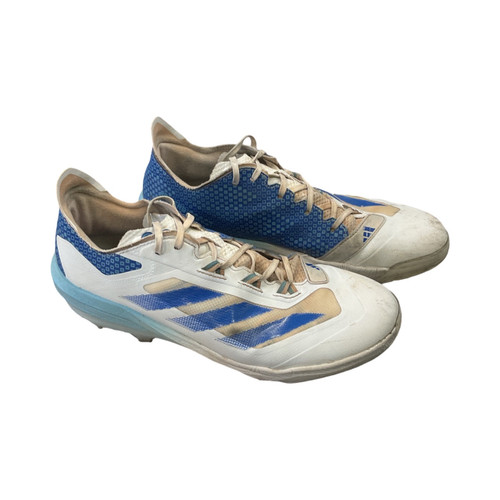 Vist Large View of Product Image Which is Used, Adidas ADIZERO Adult Football Cleats, White, Senior 12