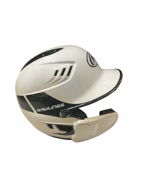 Vist Large View of Product Image Which is Used Rawlings 6 3/8- 7 1/8 HELMET Batting Helmet No Mask White One Size