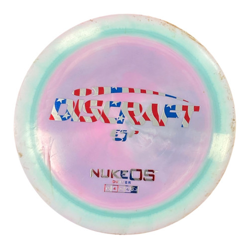 Vist Large View of Product Image Which is Used Discraft NUKE OS Disc Golf Driver Purple 174g