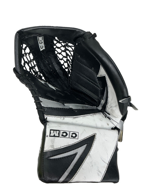 Vist Large View of Product Image Which is Used CCM VECTOR PRO CATCHER Senior Goalie Catcher Black And White