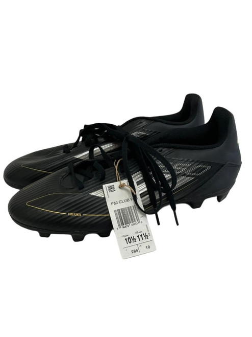 Vist Large View of Product Image Which is New Adidas F50 Club Mens 10.5 Soccer Cleats Black And Gold 