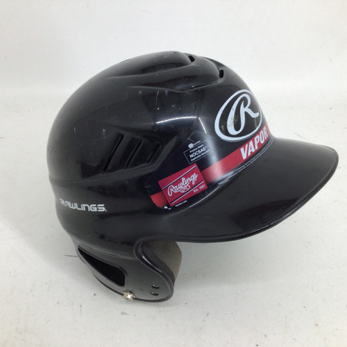 Vist Large View of Product Image Which is Used Rawlings 6 1/2 - 7 1/2 RCFH BLACK HELMET Batting Helmet No Mask Black One Size