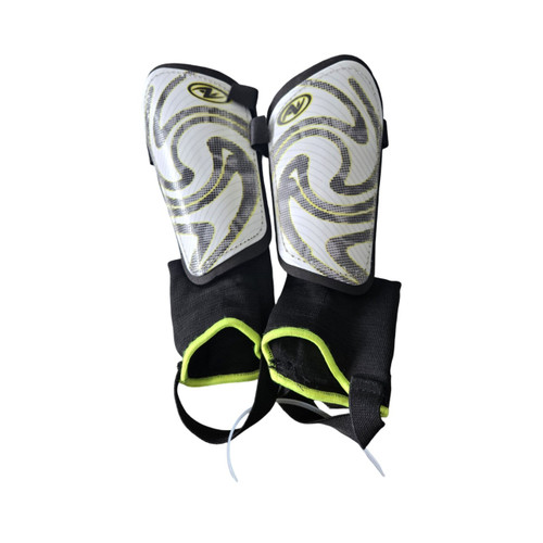 Vist Large View of Product Image Which is Used ATHLETIC WORKS SG YTH MD Soccer Shin Guards Youth White MD