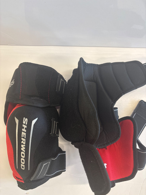 Vist Large View of Product Image Which is Used Sher-wood M65 E/P Senior Elbow Pads LG