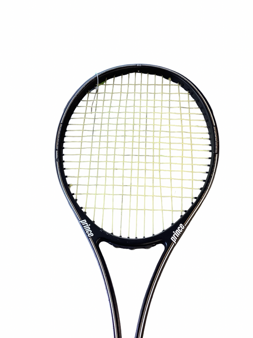 Vist Large View of Product Image Which is Used Prince GRAPHITE PRO SERIES 90 Adult Tennis Racquet Black 4 3/8"