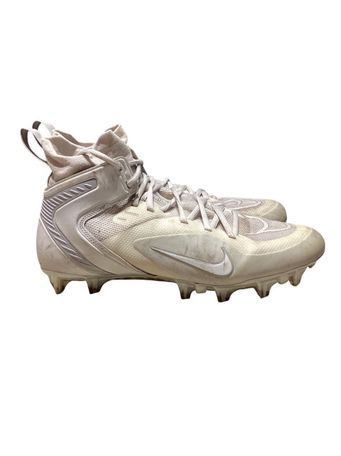 Vist Large View of Product Image Which is Used Nike REACT LAX Cleats Mens White Senior 9