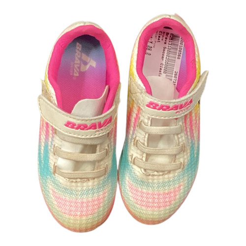 Vist Large View of Product Image Which is Used Brava Soccer Cleats Pink Youth 08.0