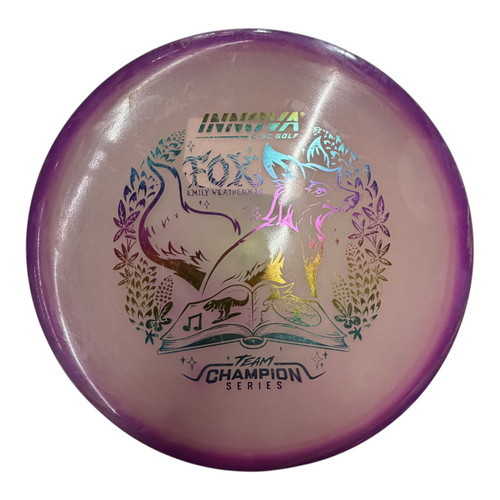 Vist Large View of Product Image Which is Used Innova EMILY WEATHERMAN FOX CHAMPION SERIES Disc Golf Mid Range Purple 179g