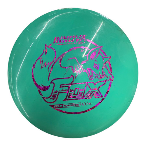 Vist Large View of Product Image Which is Used Innova STAR FOX Disc Golf Mid Range Turquoise 180g
