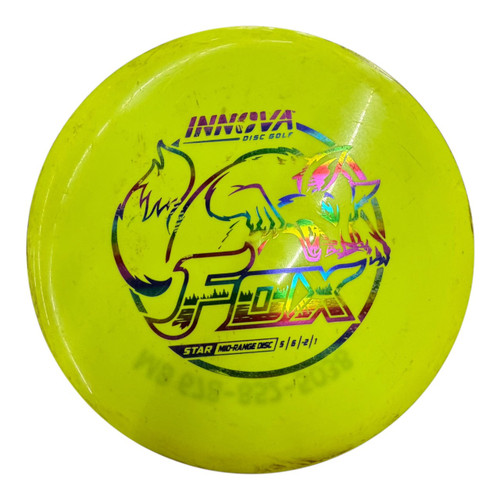 Vist Large View of Product Image Which is Used Innova STAR FOX Disc Golf Mid Range Optic Yellow 180g