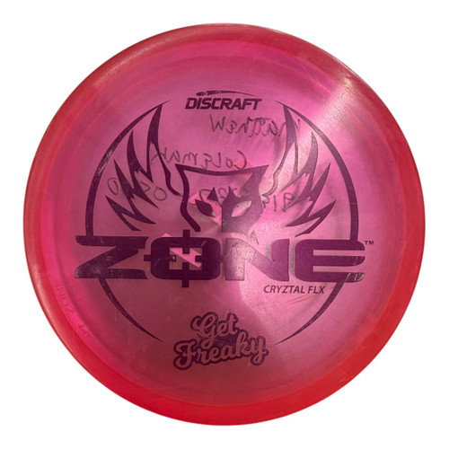 Vist Large View of Product Image Which is Used Discraft CRYSTAL FLX ZONE Disc Golf Mid Range Red 177g
