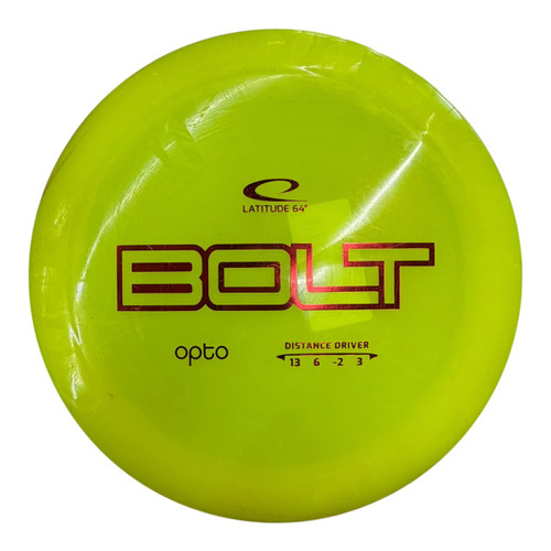 Vist Large View of Product Image Which is Used Latitude 64 OPTO BOLT Disc Golf Driver Optic Yellow 178g
