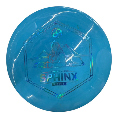 Vist Large View of Product Image Which is Used Infinite Discs I-BLEND SPHINX Disc Golf Driver Carolina Blue 176g