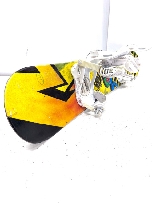 Vist Large View of Product Image Which is Used Burton 125CM CHOPPER K2 CHARM BND SMALL Boys Board/Binding Black And Red 125 cm