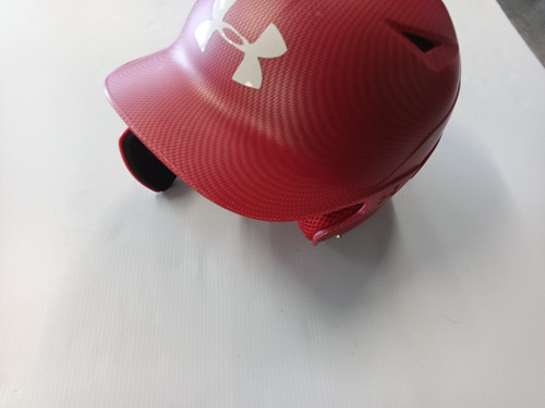 Vist Large View of Product Image Which is Used Under Armour Batting Helmet w/Mask Red One Size