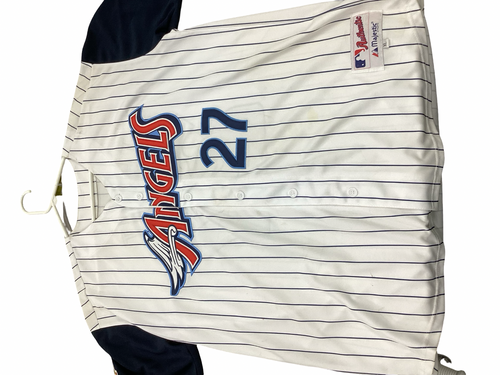 Vist Large View of Product Image Which is Used MIKE TROUT ANGELS JERSEY BB/SB Jersey White XL