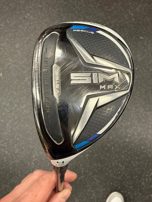 Vist Large View of Product Image Which is Used Taylormade SIM MAX Mens Hybrid Club LH 4 Hybrid