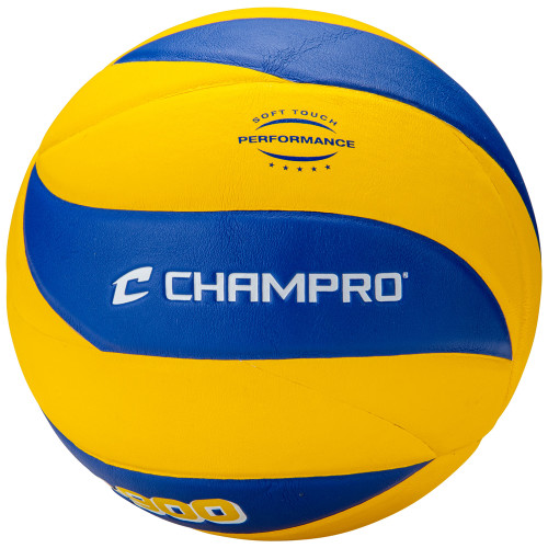 Vist Large View of Product Image Which is Champro ST-900 Volleyball, Royal Blue/Gold