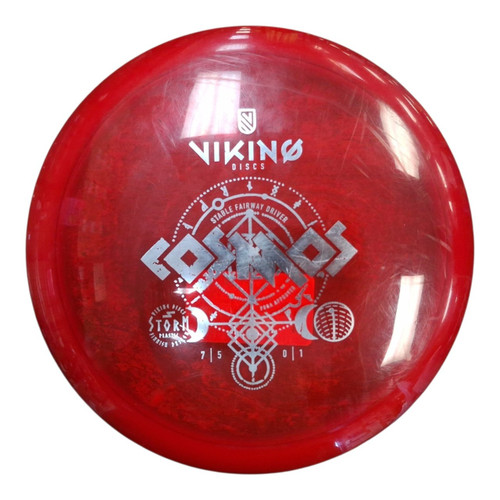Vist Large View of Product Image Which is Used VIKING COSMOS STORM PLASTIC Disc Golf Driver Red 171g