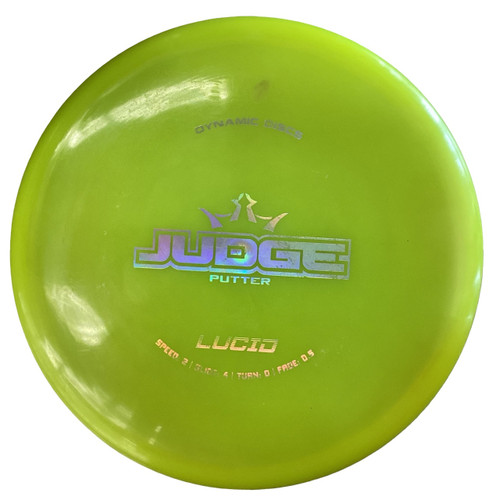 Vist Large View of Product Image Which is Used Dynamic Discs LUCID JUDGE Disc Golf Putter Yellow