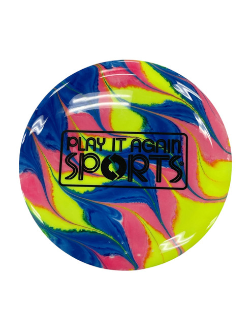 Vist Large View of Product Image Which is FRY GUY DYES Prodigy Disc PLAY IT AGAIN SPORTS Disc Golf Driver Yellow 171g