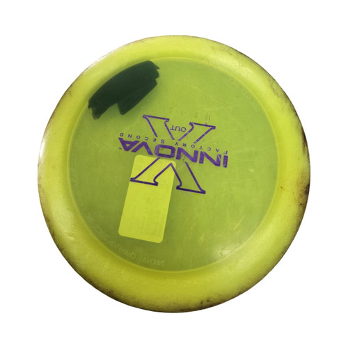 Vist Large View of Product Image Which is Used Innova F2 XOUT DRIVER Disc Golf Driver Yellow