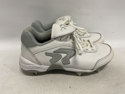 Vist Large View of Product Image Which is Used Ringor BASEBALL CLEAT BB/SB Cleats White Senior 7