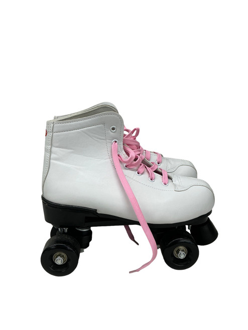 Vist Large View of Product Image Which is Used WOMENS ROLLER SKATES Senior Roller Quad Skates White Senior 11