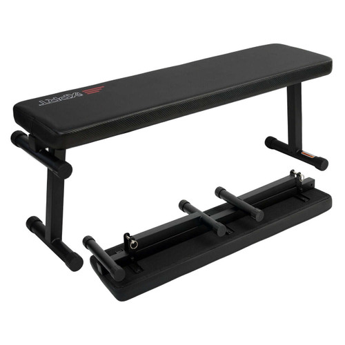Vist Large View of Product Image Which is XPRT Fitness Foldable Flat Weight Bench, Black