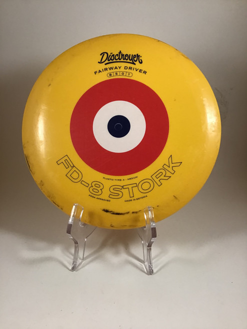 Vist Large View of Product Image Which is Used DISCTROYER FD-8 STORK Disc Golf Driver Yellow 173g