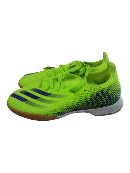 Vist Large View of Product Image Which is Used Adidas Soccer Indoor Shoes Neon Green Junior 01