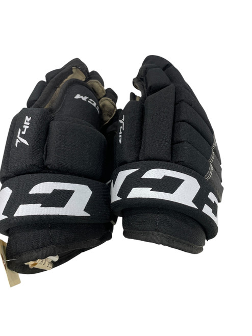 Vist Large View of Product Image Which is Used CCM T4R Junior Gloves Black 12"
