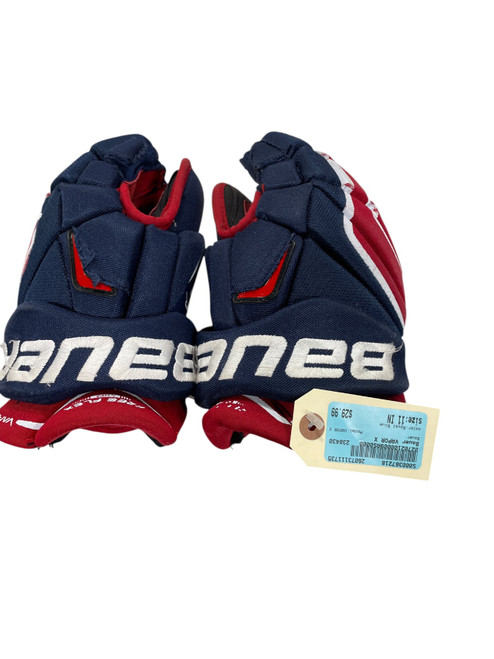 Vist Large View of Product Image Which is Used Bauer VAPOR X Junior Gloves Royal Blue 11"