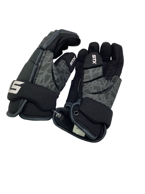 Vist Large View of Product Image Which is Used STX STALLION 75 Lacrosse Gloves Mens Navy Blue 14"