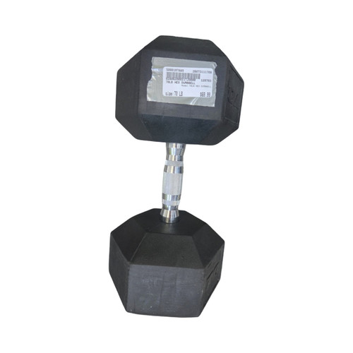 Vist Large View of Product Image Which is Used 70LB HEX DUMBBELL Hex Dumbbell (Each) 70 lb