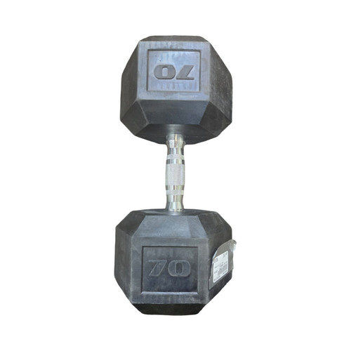 Vist Large View of Product Image Which is Used 70LB HEX DUMBBELL Hex Dumbbell (Each) 70 lb