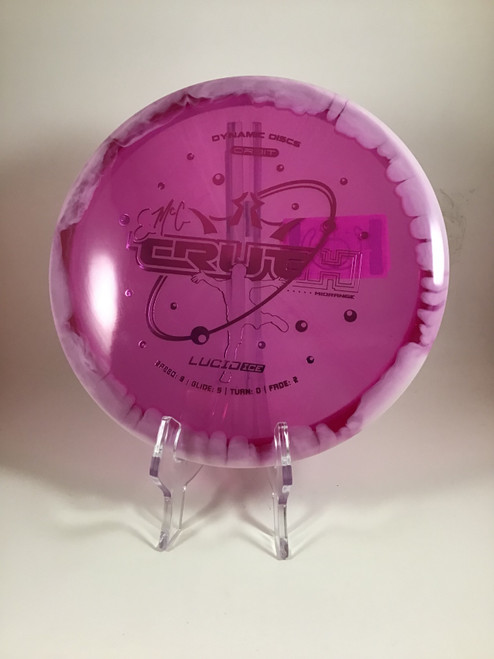 Vist Large View of Product Image Which is Used Dynamic Discs LUCID ICE ORBIT EMAC TRUTH Disc Golf Driver Purple 180g